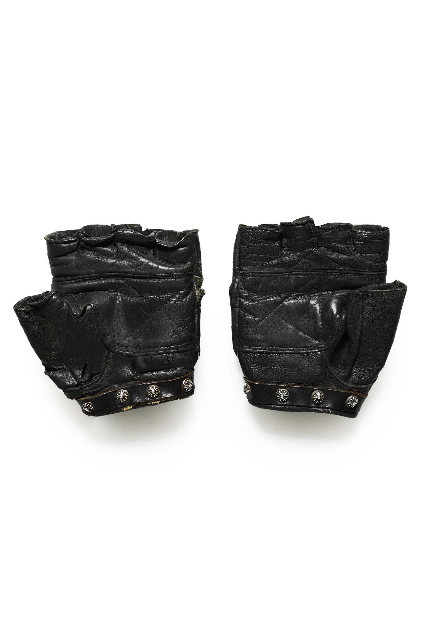 Chrome Hearts Vintage Motorcycle Saddlebag and Riding Gloves