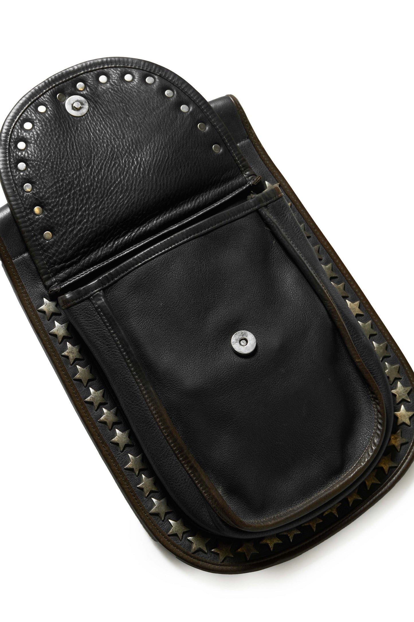 Chrome Hearts Vintage Motorcycle Saddlebag and Riding Gloves