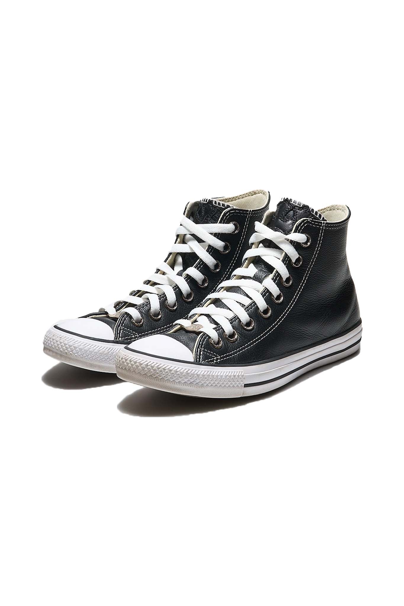 Chrome Hearts Converse Black Leather Cross Silver Dagger Sneakers
