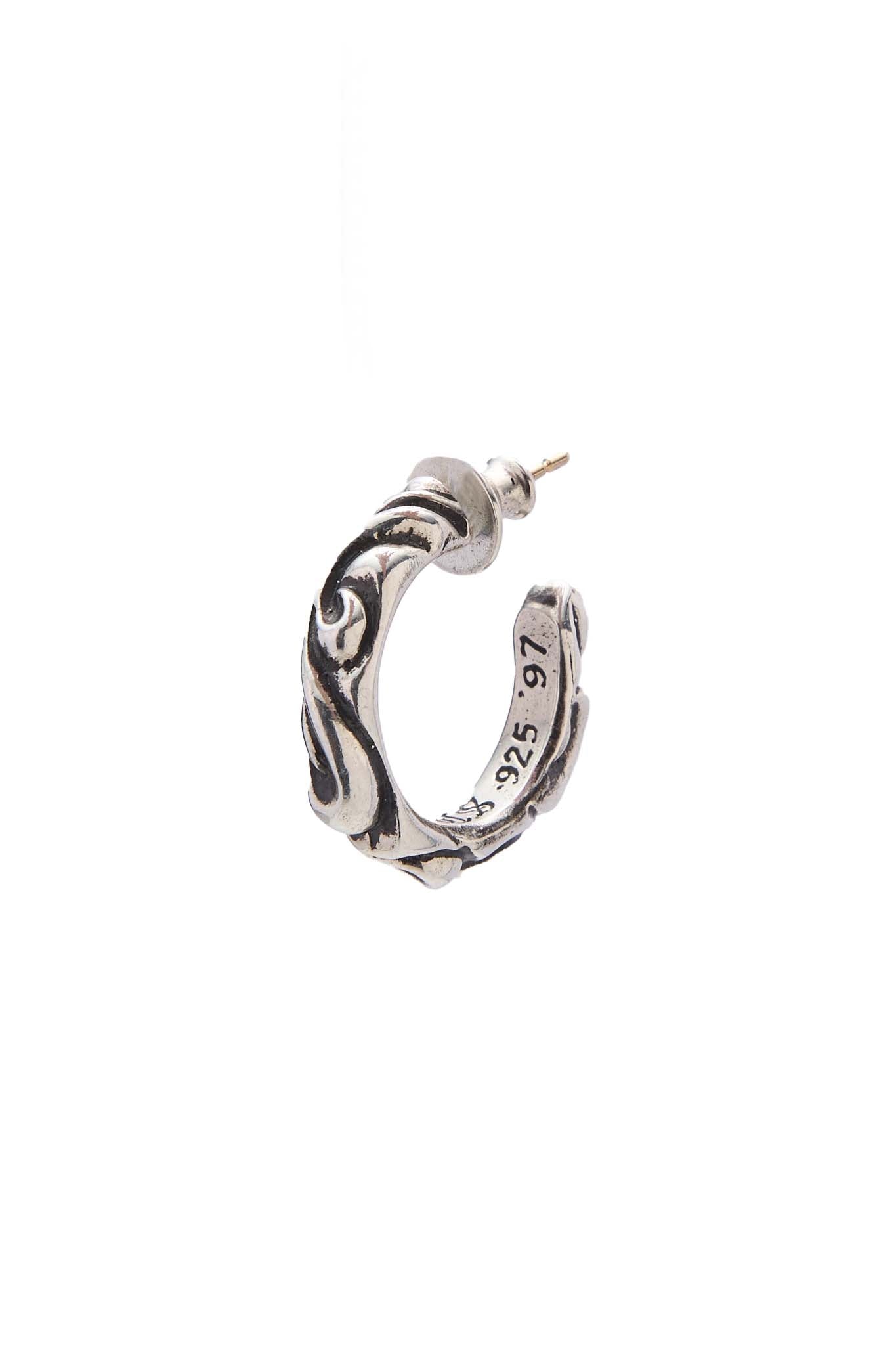 Chrome Hearts Single Scroll Hoop Earring