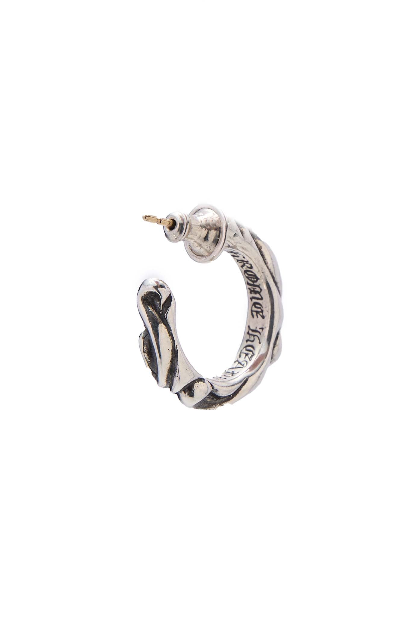 Chrome Hearts Single Scroll Hoop Earring