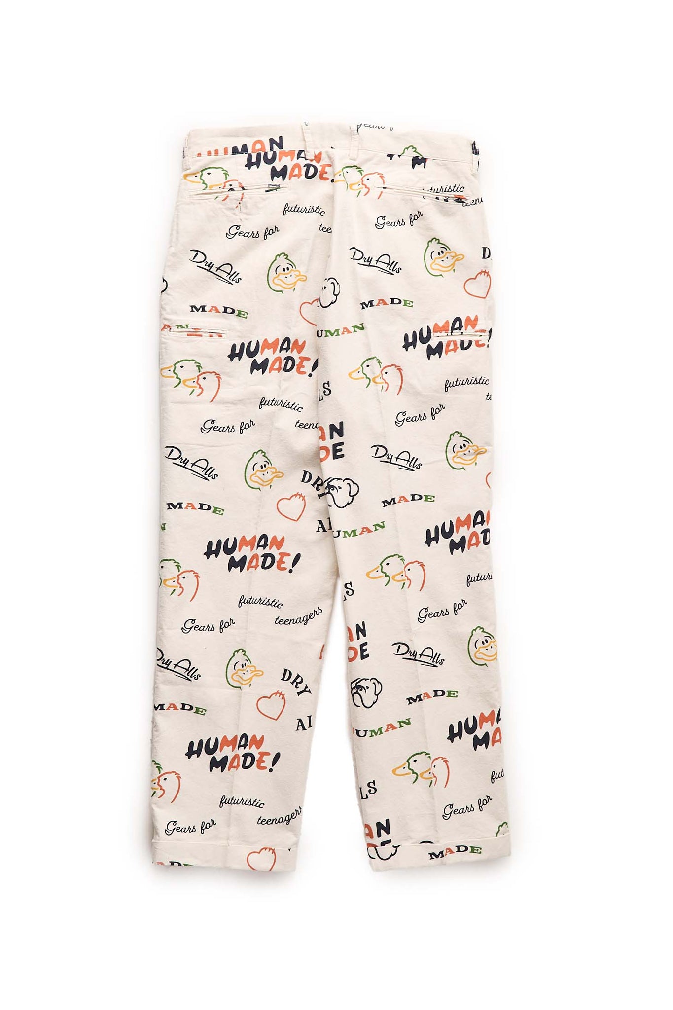 Human Made Printed Chino Pants In Cream