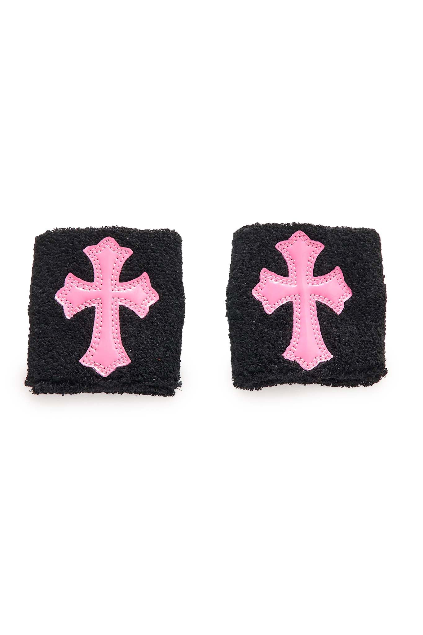 Chrome Hearts Patent Leather Cross Sweatbands Black/Pink
