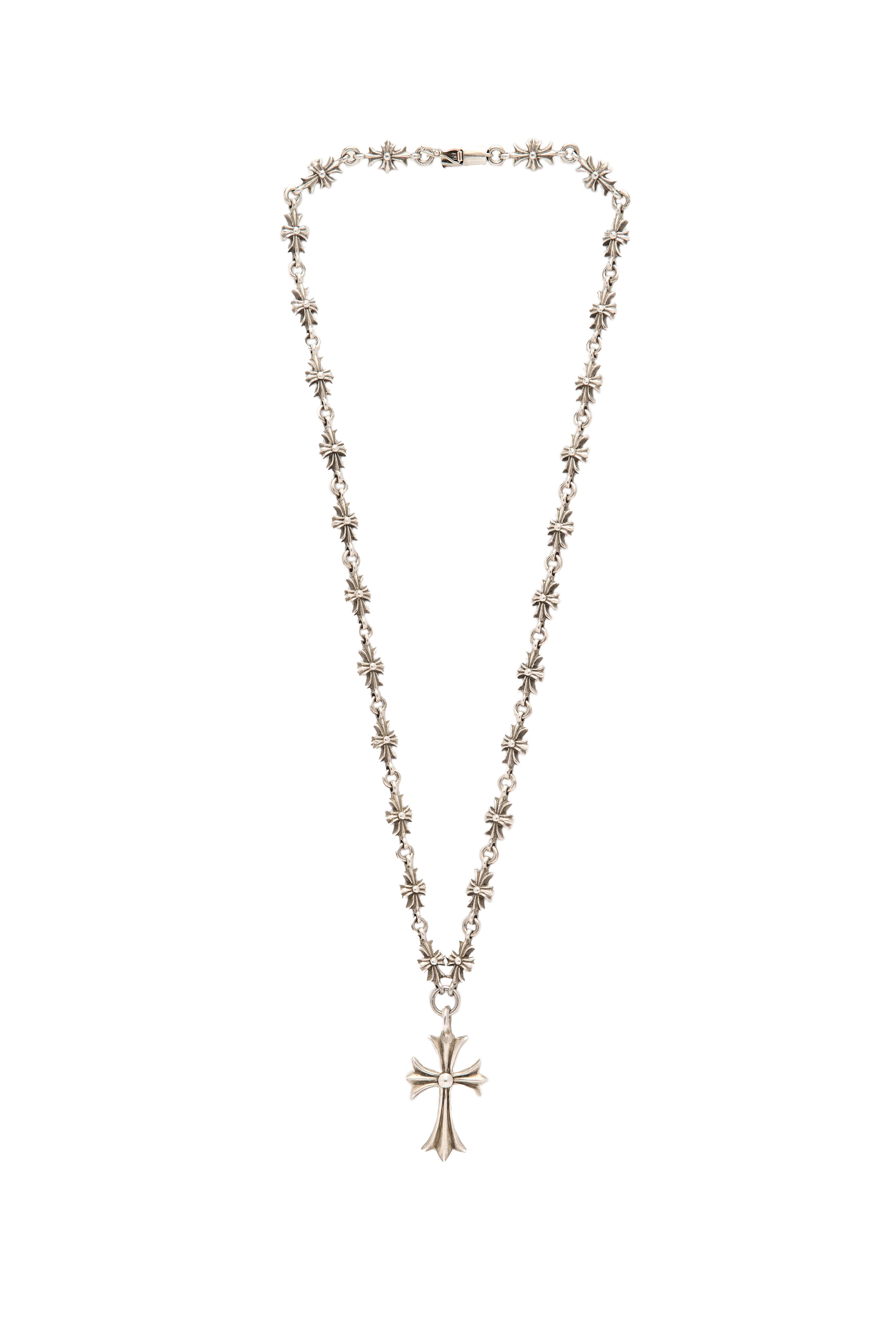 Chrome Hearts Cross Pendant & Cross Station Necklace