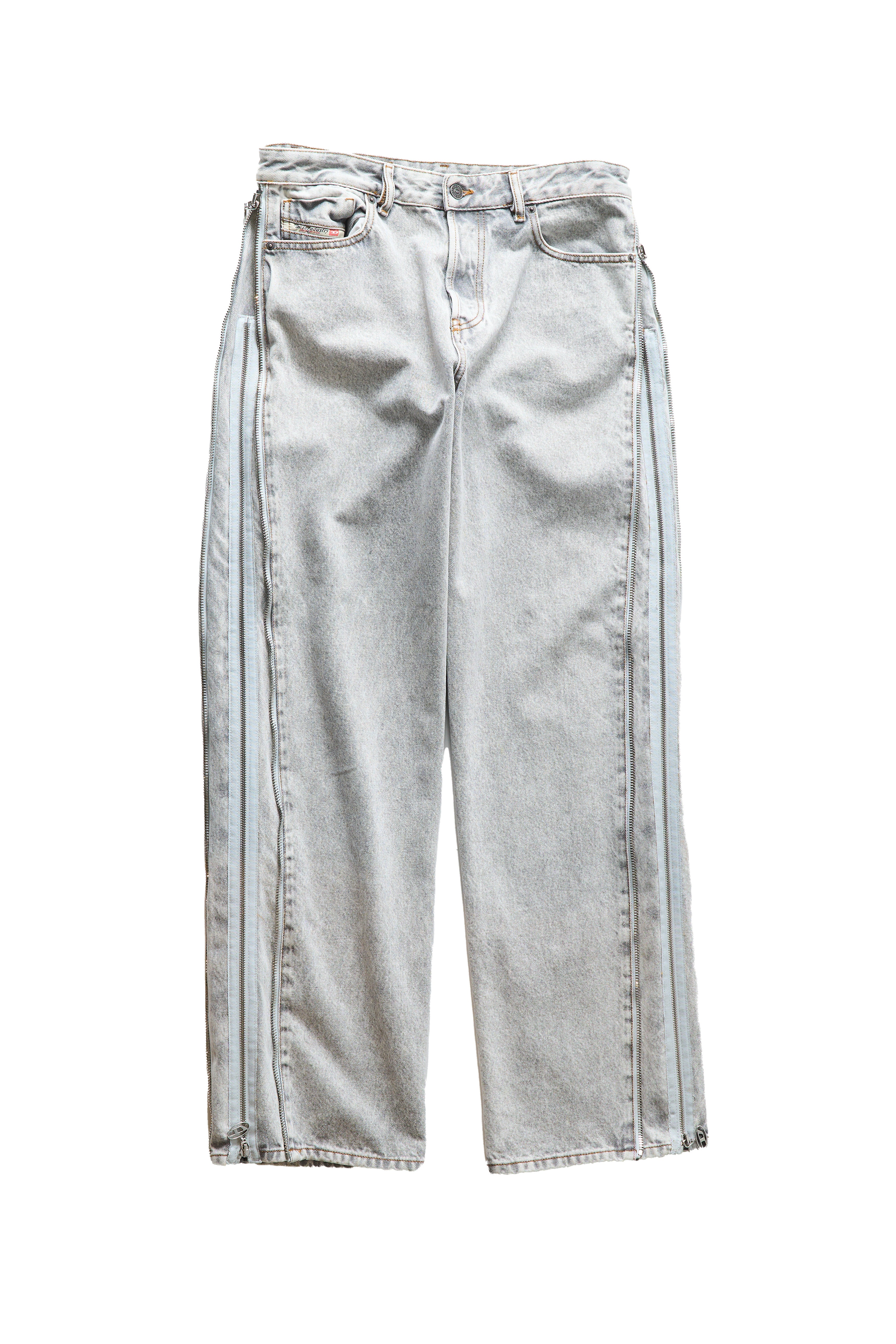 Dissel Side Zipper Grey Denim Jeans