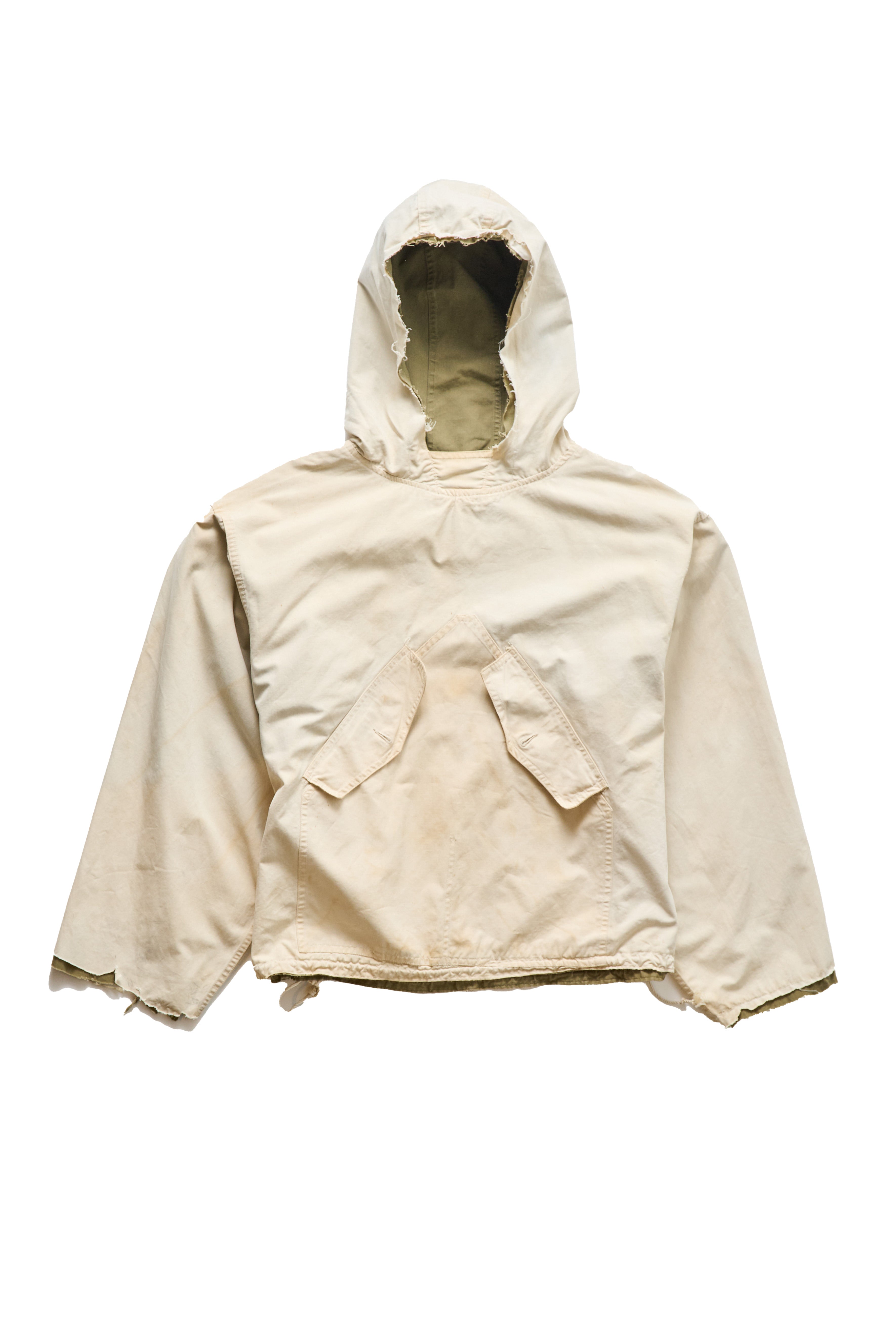 Vintage WWII 40s / 50s Military Reversible Cropped Anorak Parka Jacket