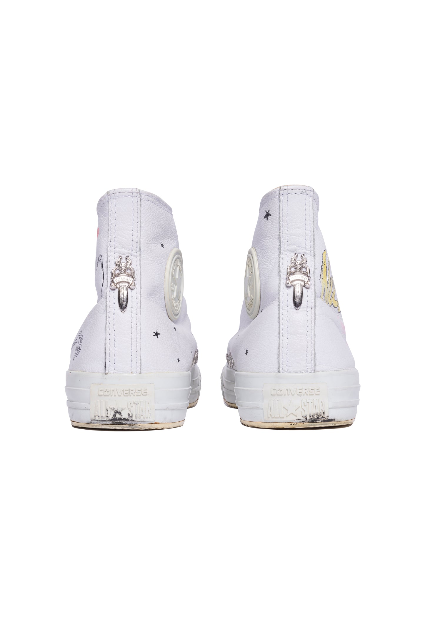Chrome Hearts Matty Boy Hand Painted Leather Chuck Taylor Converse - Xia Office
