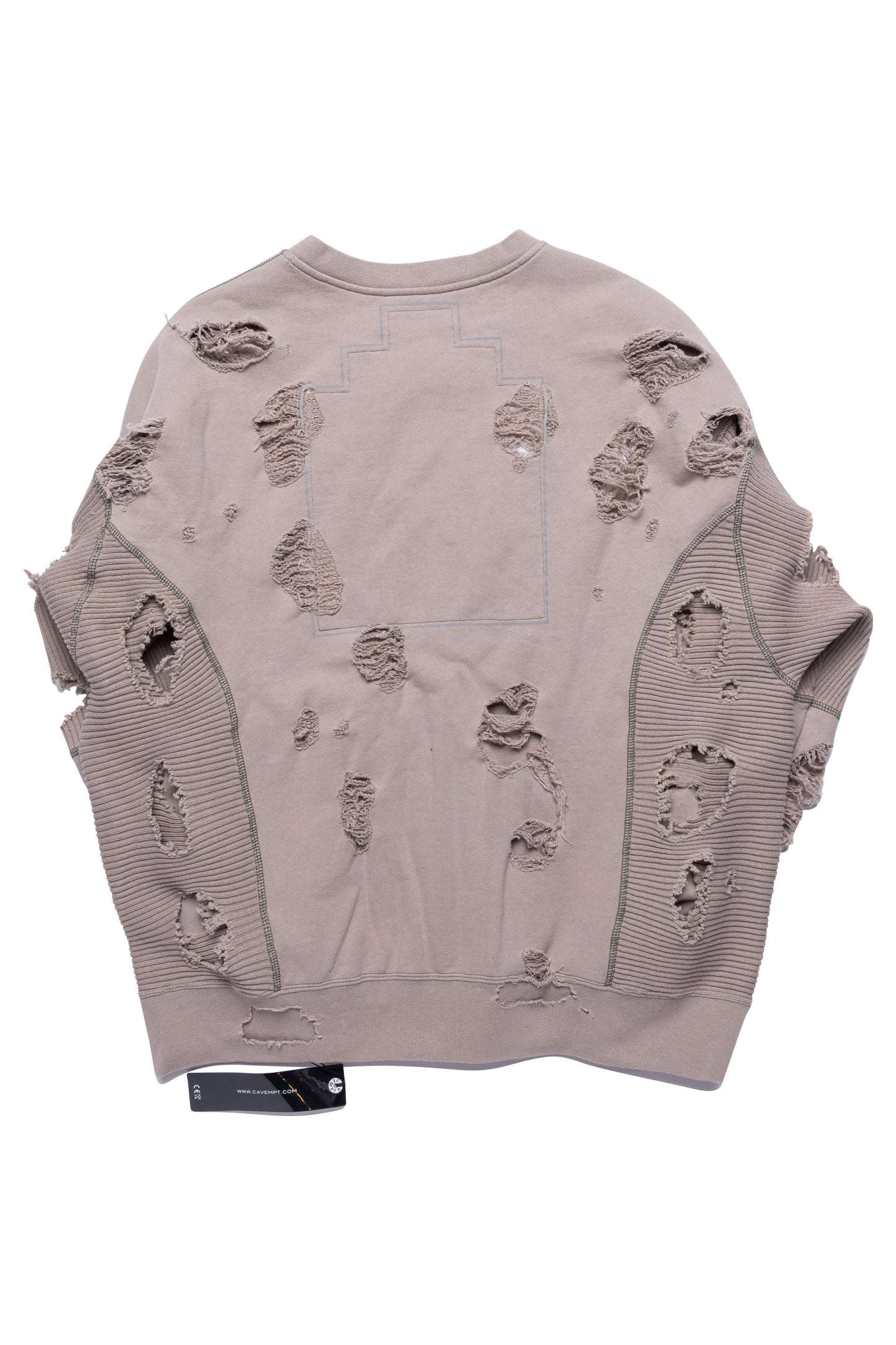 Cav Empt Plague Wide Rib Cut Zip Sweat Tan - Xia Office