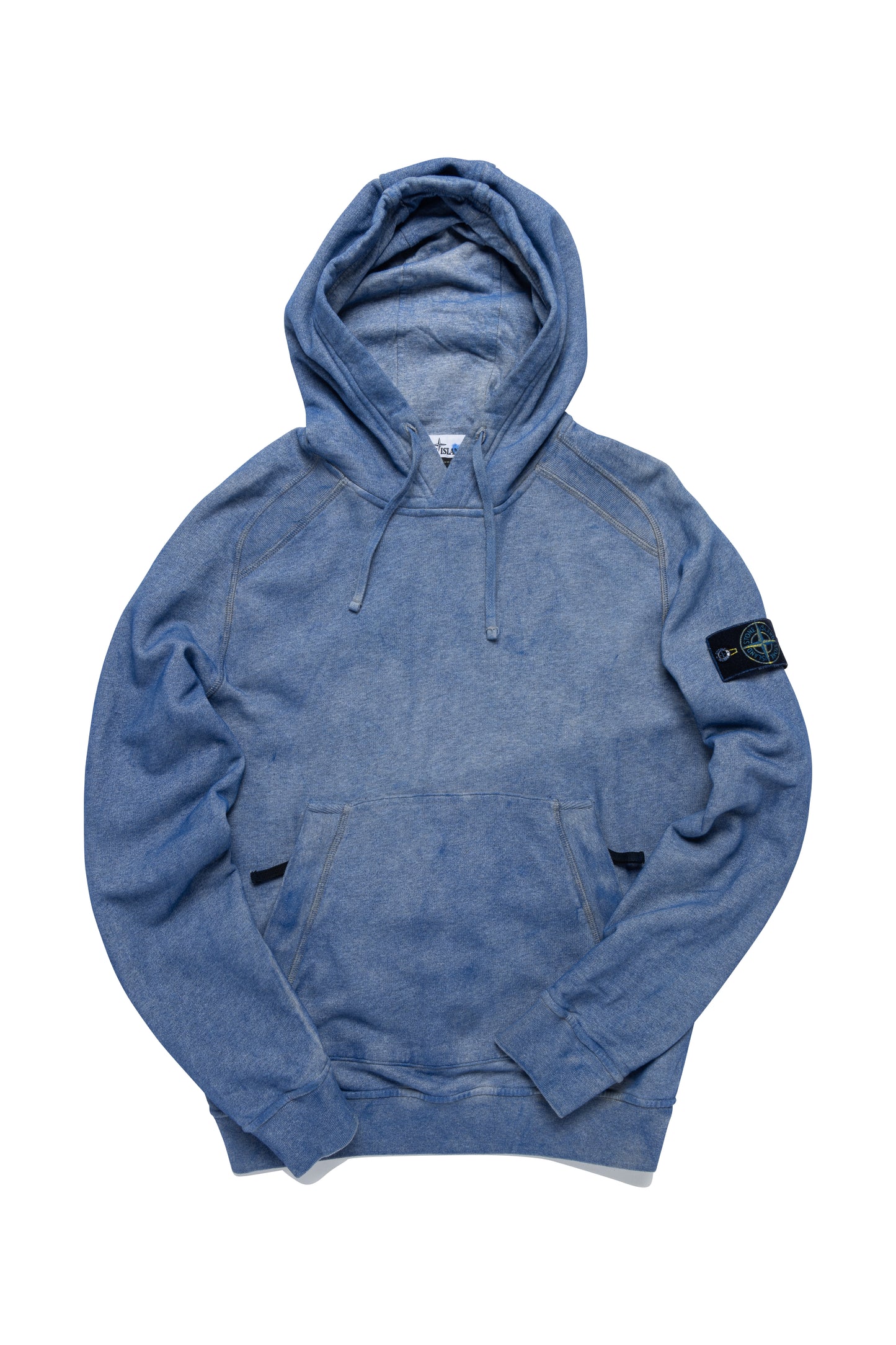 Stone Island Cotton-Jersey Logo Hoodie in Blue - Xia Office