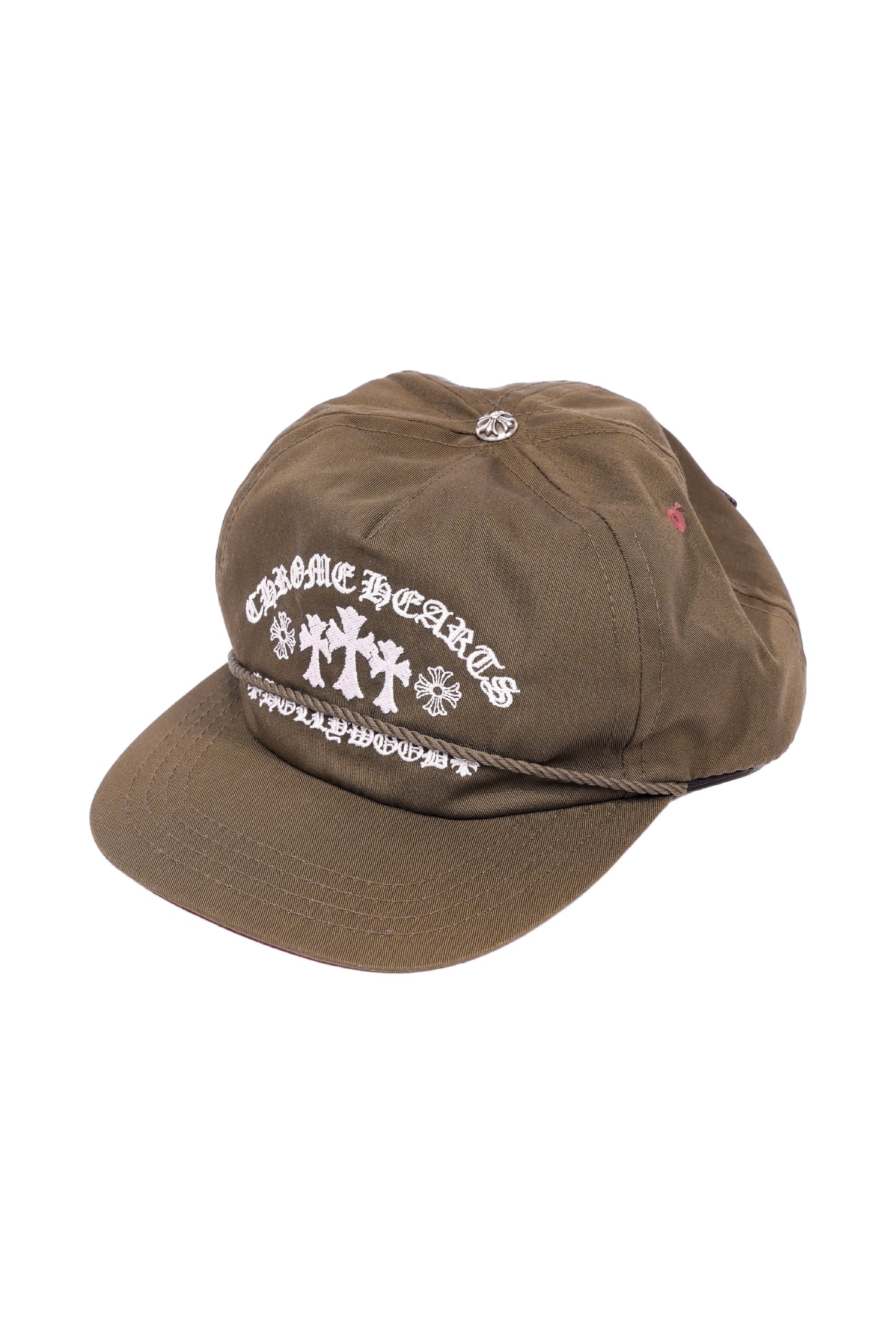 Chrome Hearts Triple Cross Snapback Hat Olive Green