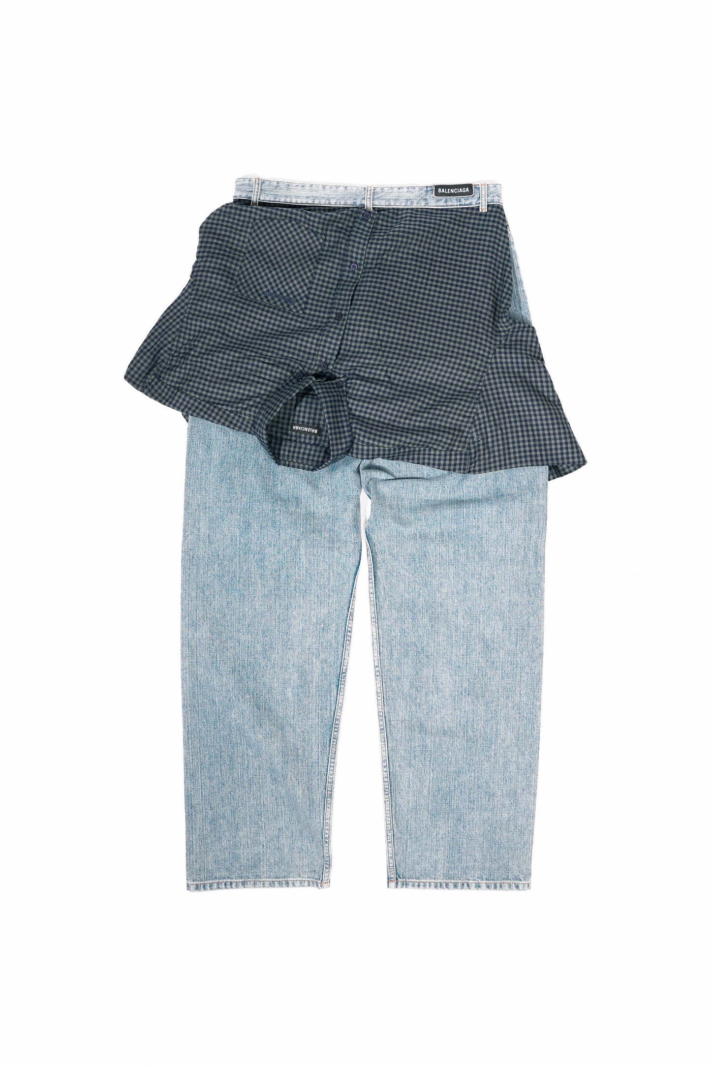 Balenciaga Hybrid Flannel Shirt Jeans