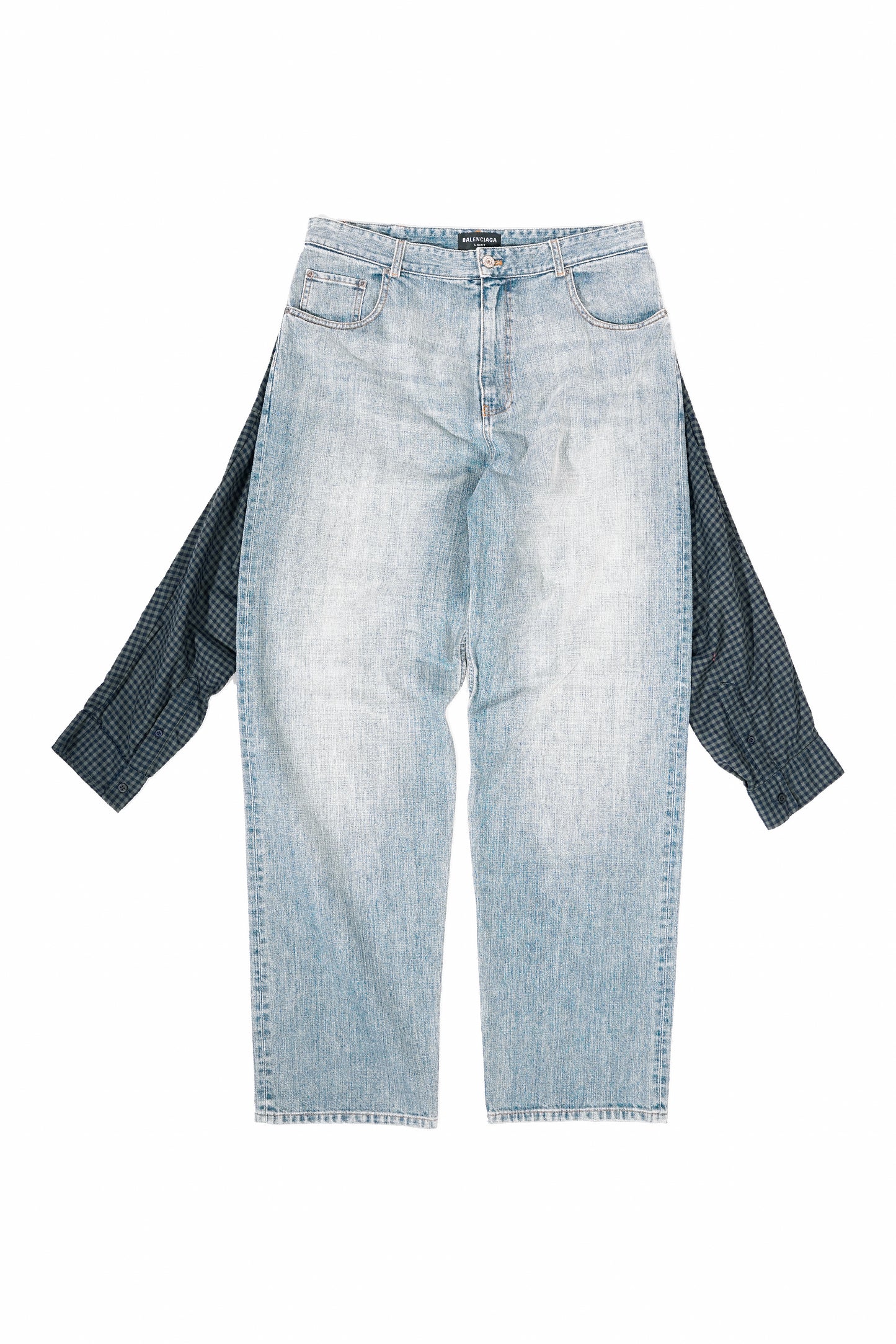 Balenciaga Hybrid Flannel Shirt Jeans