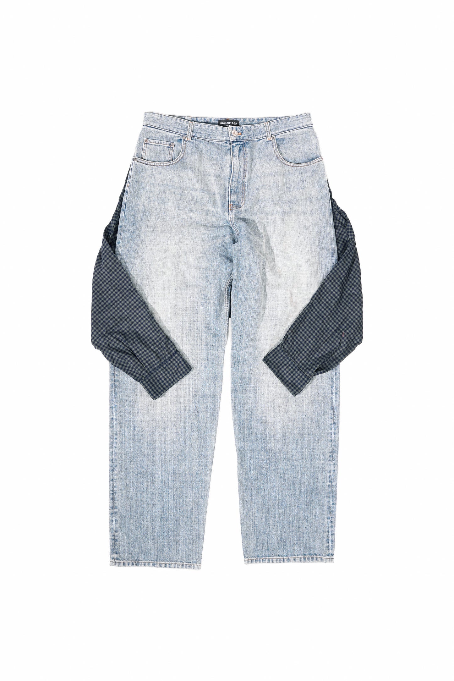 Balenciaga Hybrid Flannel Shirt Jeans