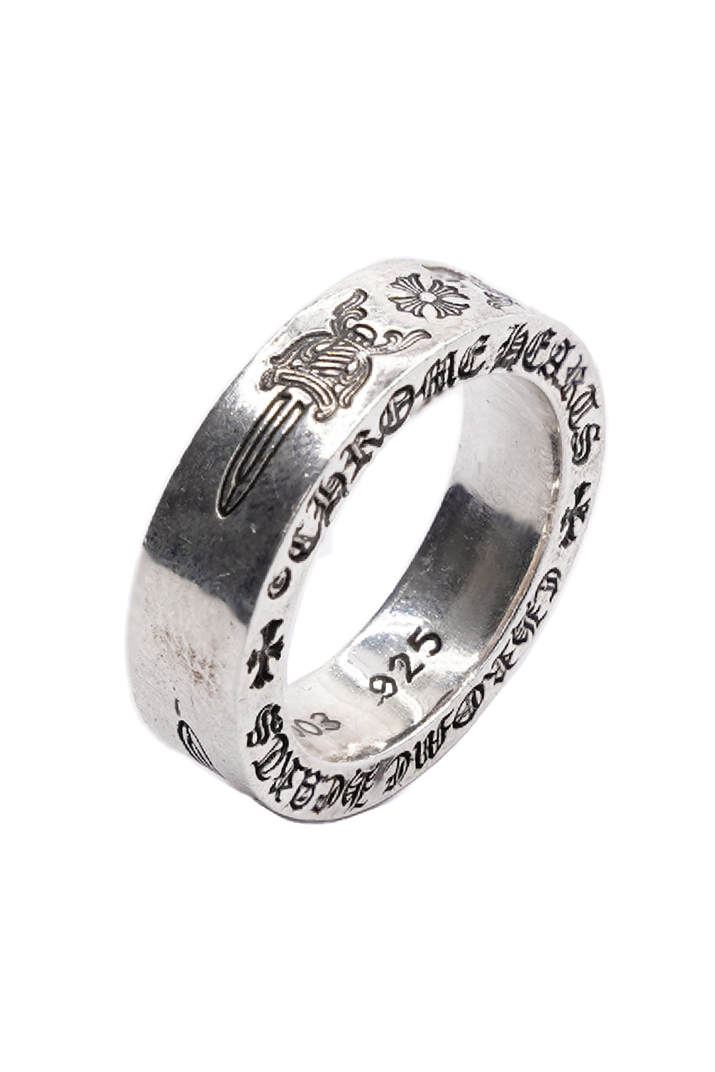 Chrome Hearts 6mm Silver Spacer Dagger Ring