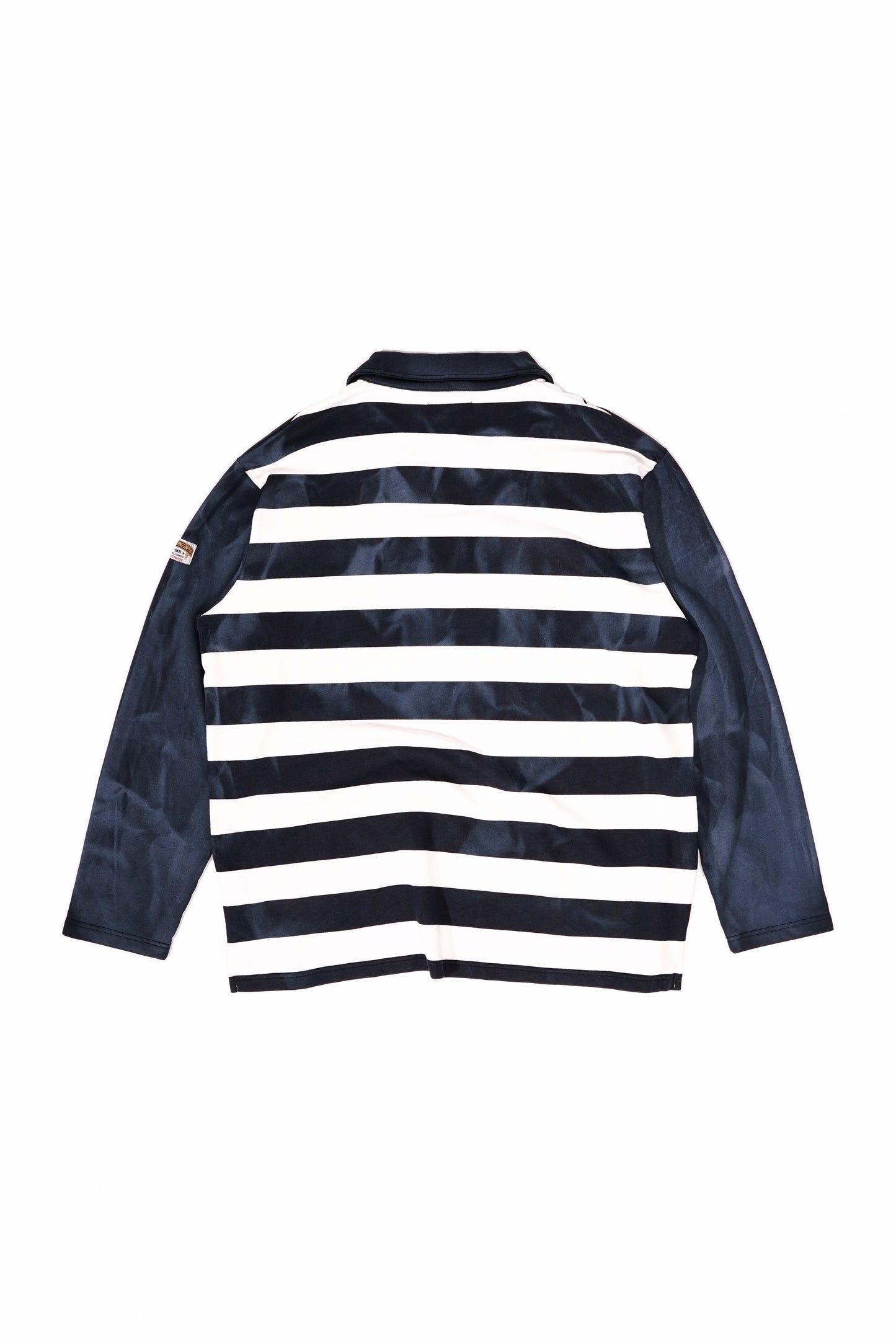 Martine Rose Oversized 1/4 Zip Striped Polo Sweatshirt