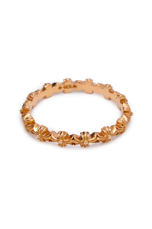 Chrome Hearts 22K Gold Tiny E Band Ring