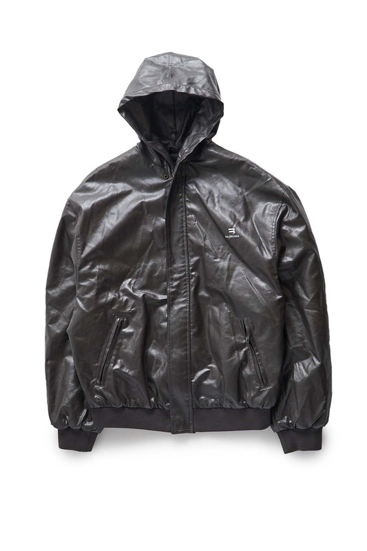 Balenciaga Sporty B Taxi Blouson Brown Leather Jacket