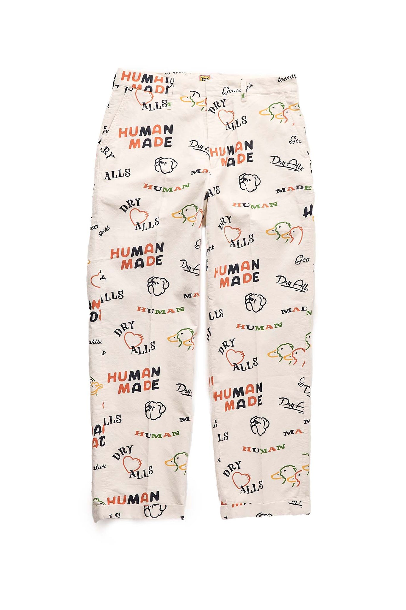 Human Made Printed Chino Pants In Cream