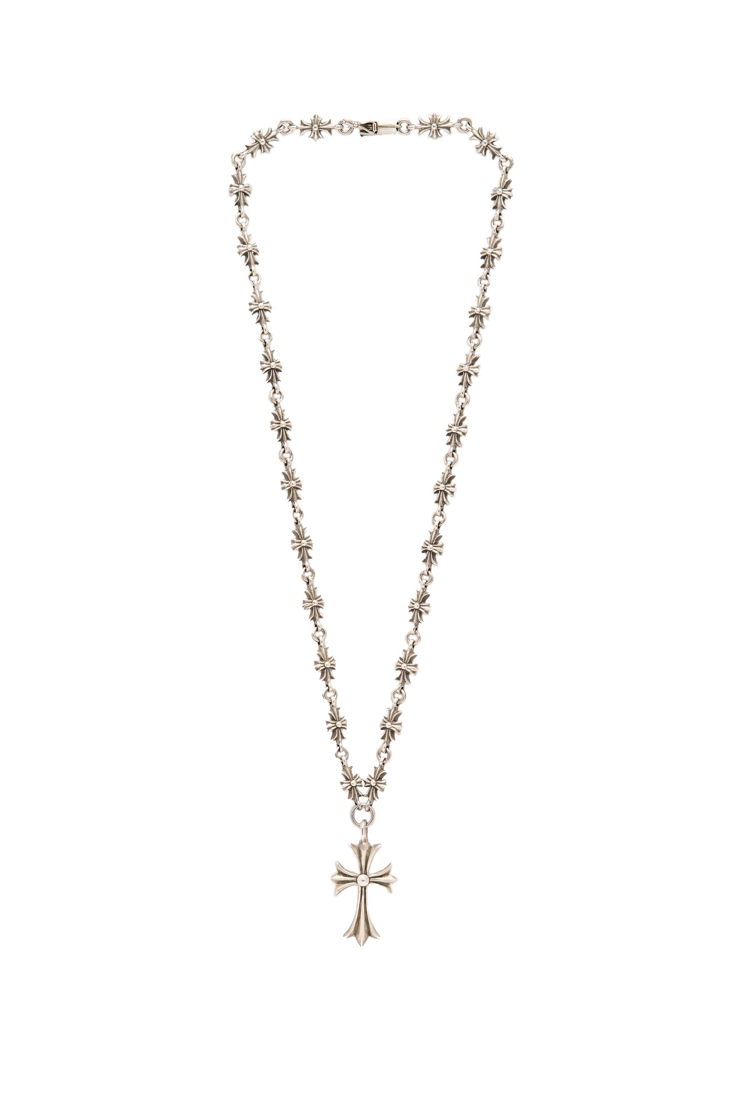 Chrome Hearts Cross Pendant & Cross Station Necklace