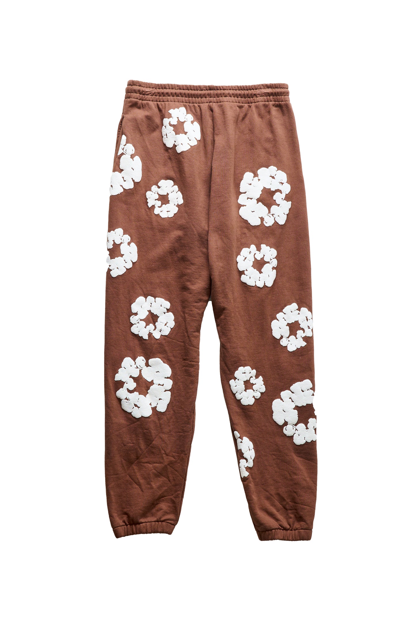 Denim Tears Wreath Graphic Print Sweatpants Brown