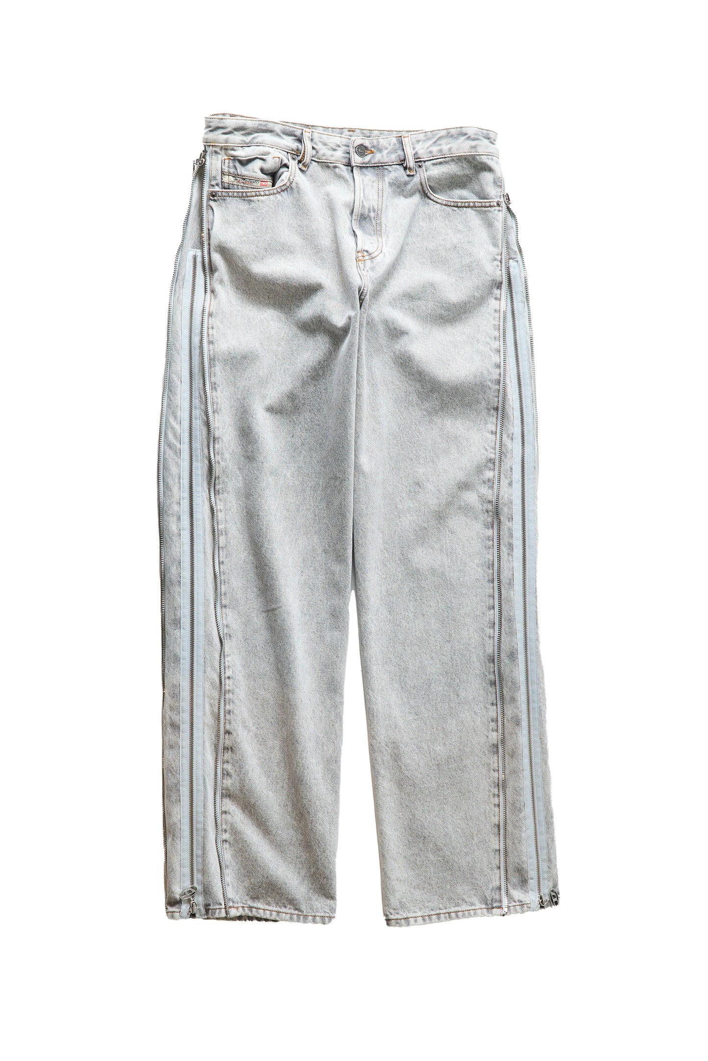 Dissel Side Zipper Grey Denim Jeans