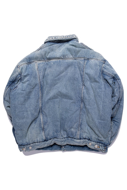 Balenciaga Padded Denim Jacket in Light Blue