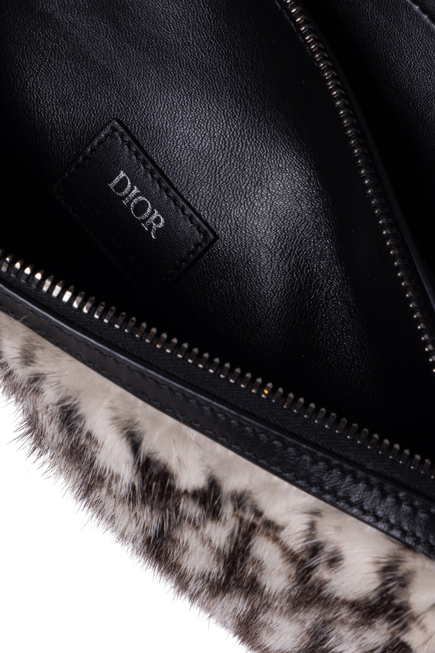 Dior Mink Fur Oblique Mini Saddle Bag