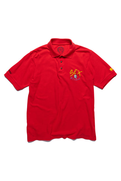 Chrome Hearts x Matty Boy Sex Records Red Polo STAFF T-shirt