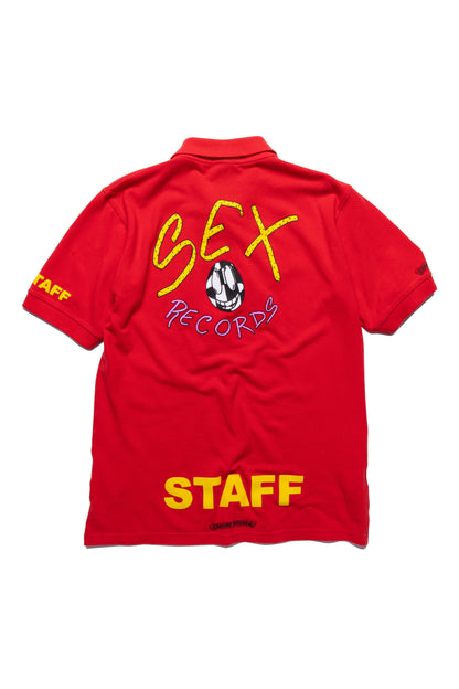 Chrome Hearts x Matty Boy Sex Records Red Polo STAFF T-shirt