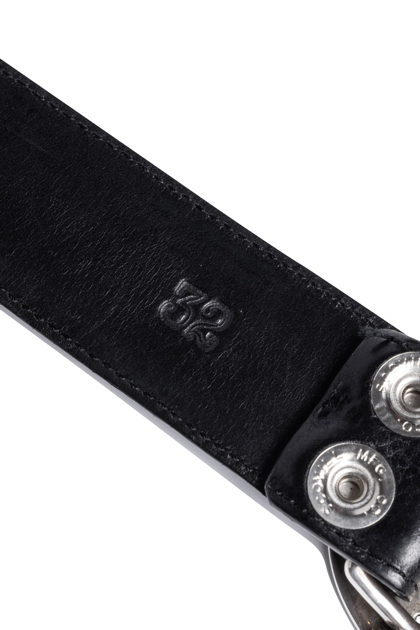 Chrome Hearts Leather Belt with XXL Oval Cross Buckle 32