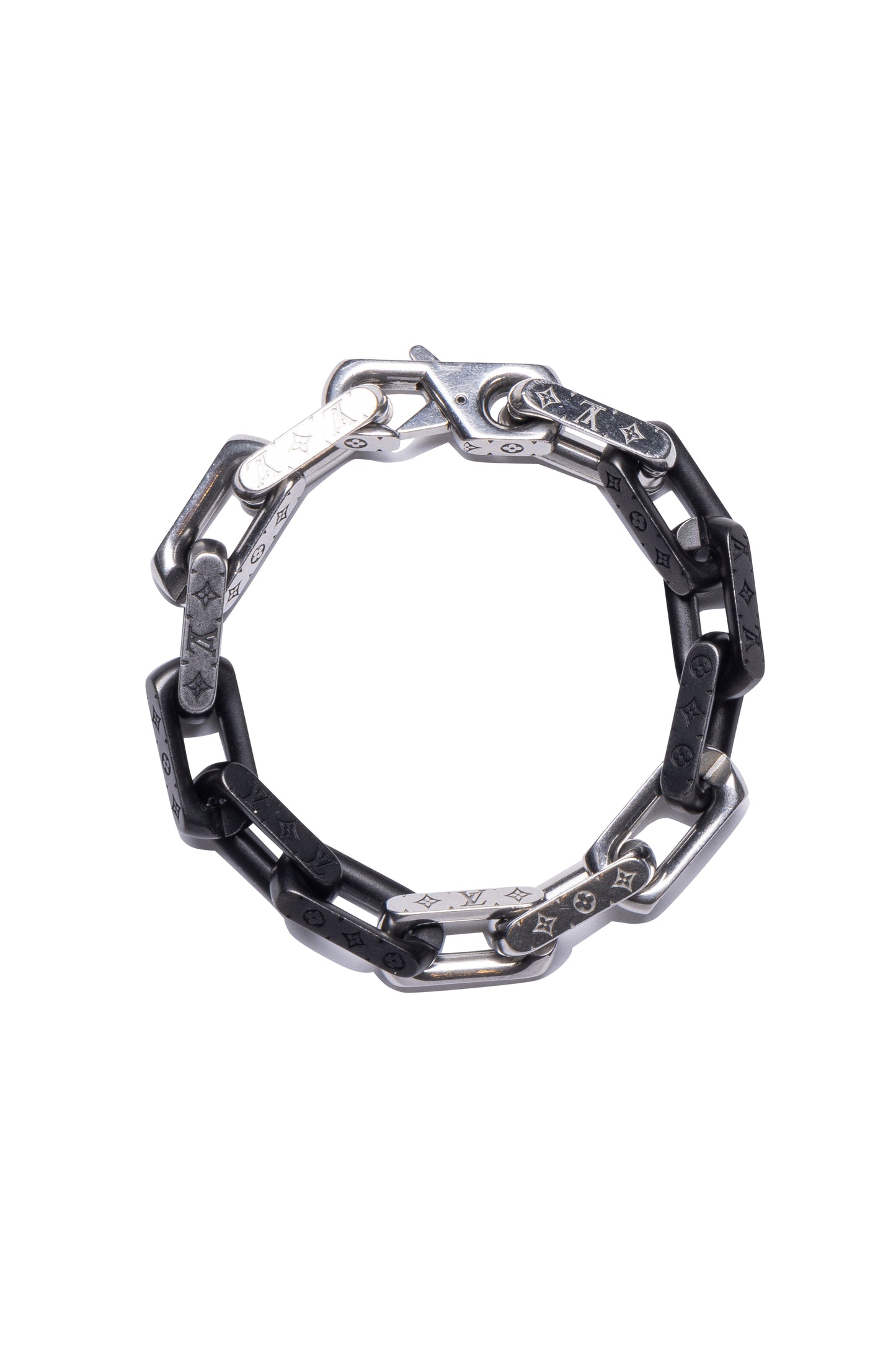 Louis Vuitton Stainless Steel Monogram Chain Bracelet