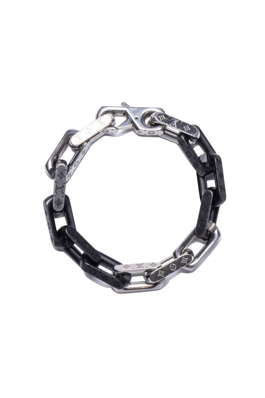 Louis Vuitton Stainless Steel Monogram Chain Bracelet