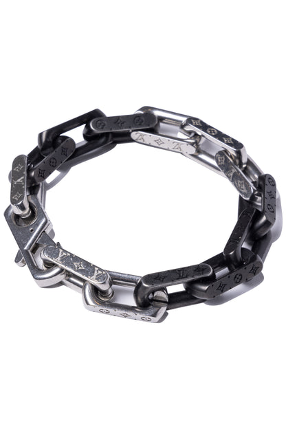 Louis Vuitton Stainless Steel Monogram Chain Bracelet