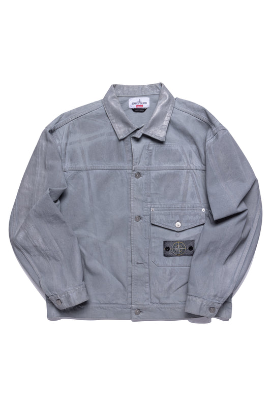 Supreme x Stone Island Denim Trucker Jacket ‘Heather Gray’