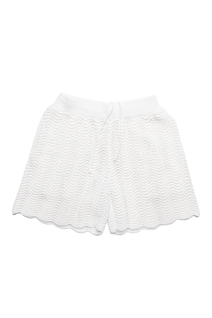 Casablanca Men's Wavy Cotton-blend Shorts in Off White