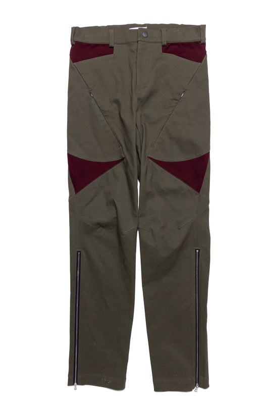 CMMAWEAR Calathea Curved Seam Trousers in Olive Green