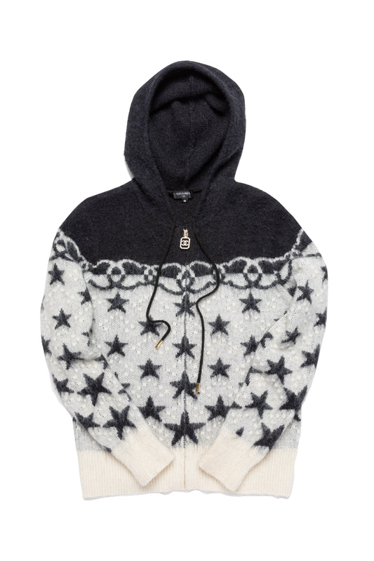 Chanel Star Zip up Sweater