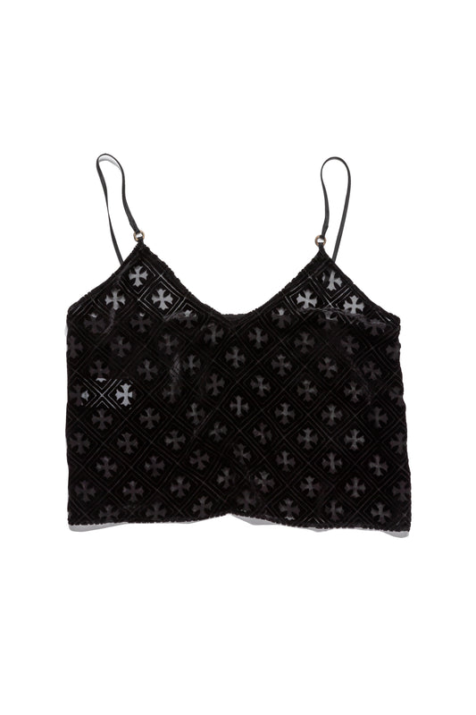 Chrome Hearts Velvet Black Tonal Monogram Tank Top