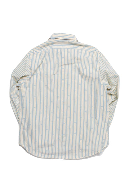 Gucci Striped Shirt with GG Logo Embroidered