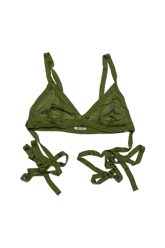 Bode Green Strap Bra Top