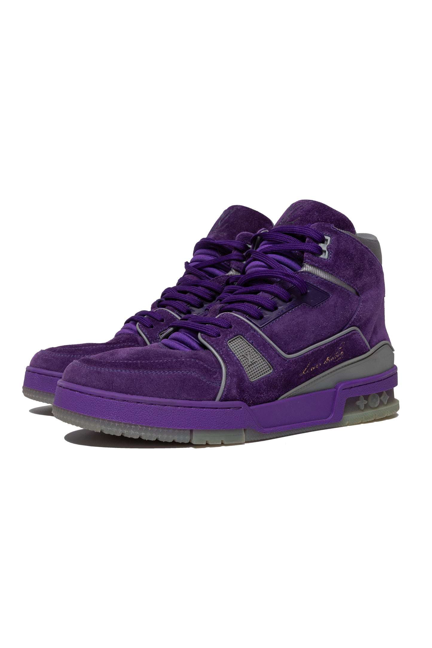 Louis Vuitton Purple High Trainer Shoes