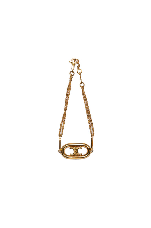 Celine Triomphe Bracelet in Brass with Gold Finish