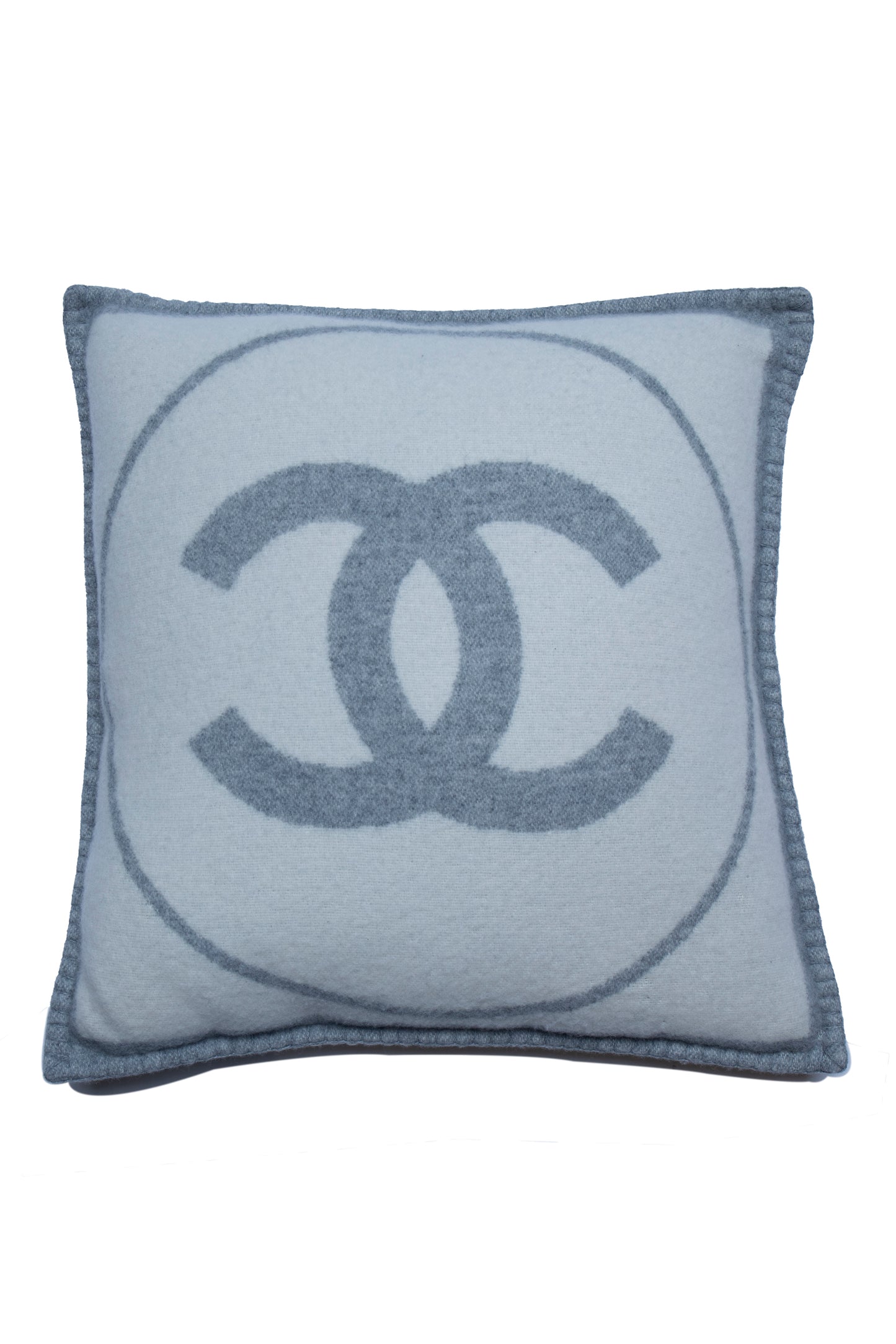 Chanel CC Throw Pillow in Grey