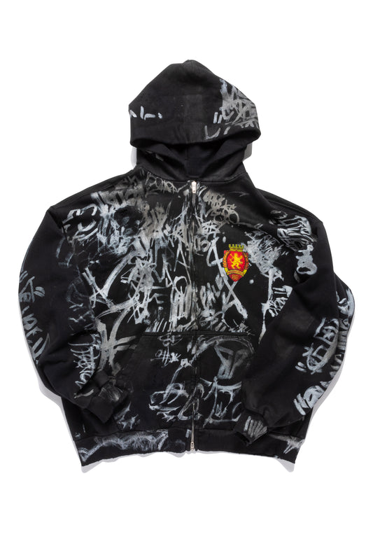 Balenciaga Graffiti Skater Zip-Up Hoodie