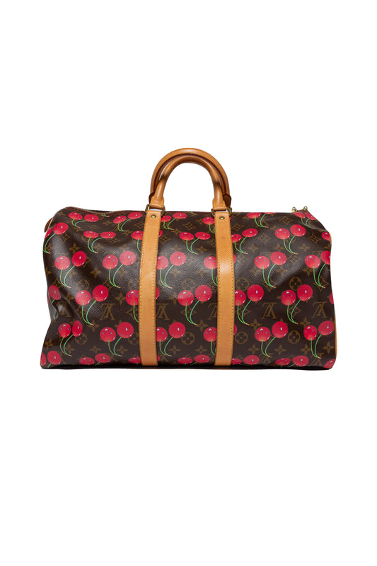 Louis Vuitton x Murakami 2005 Monogram Cerise Keepall 45