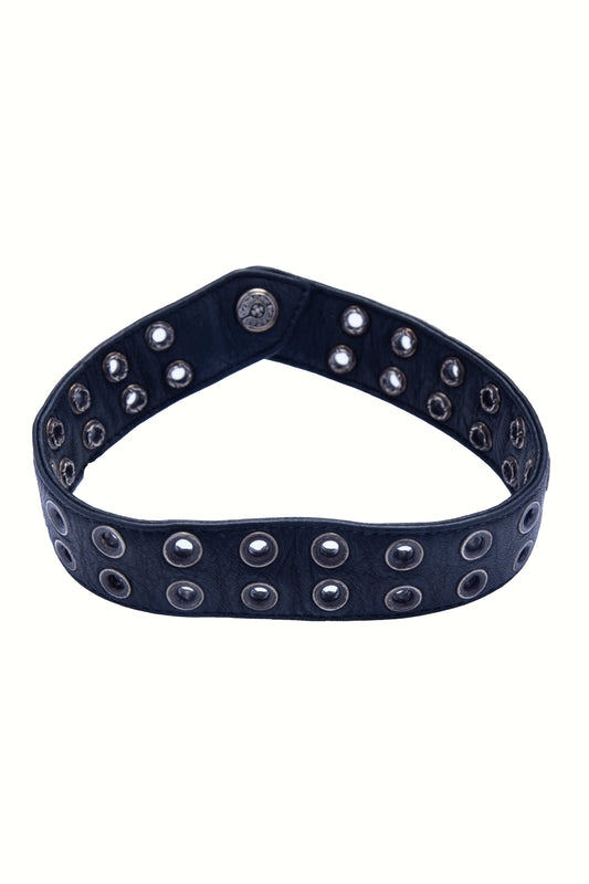 Chrome Hearts Double Stud Leather Chocker