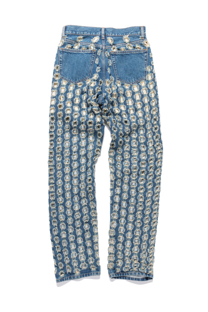 Maison Margiela All Over Hole Detail Loose Jeans