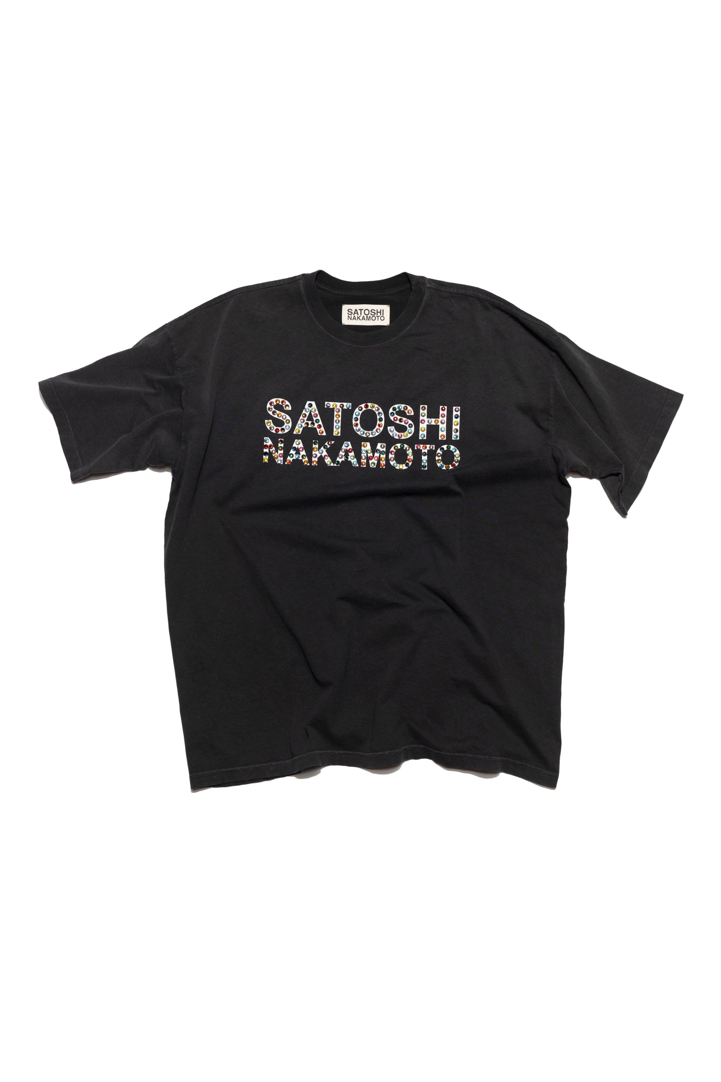 Satoshi Nakamoto Studded Logo T-shirt