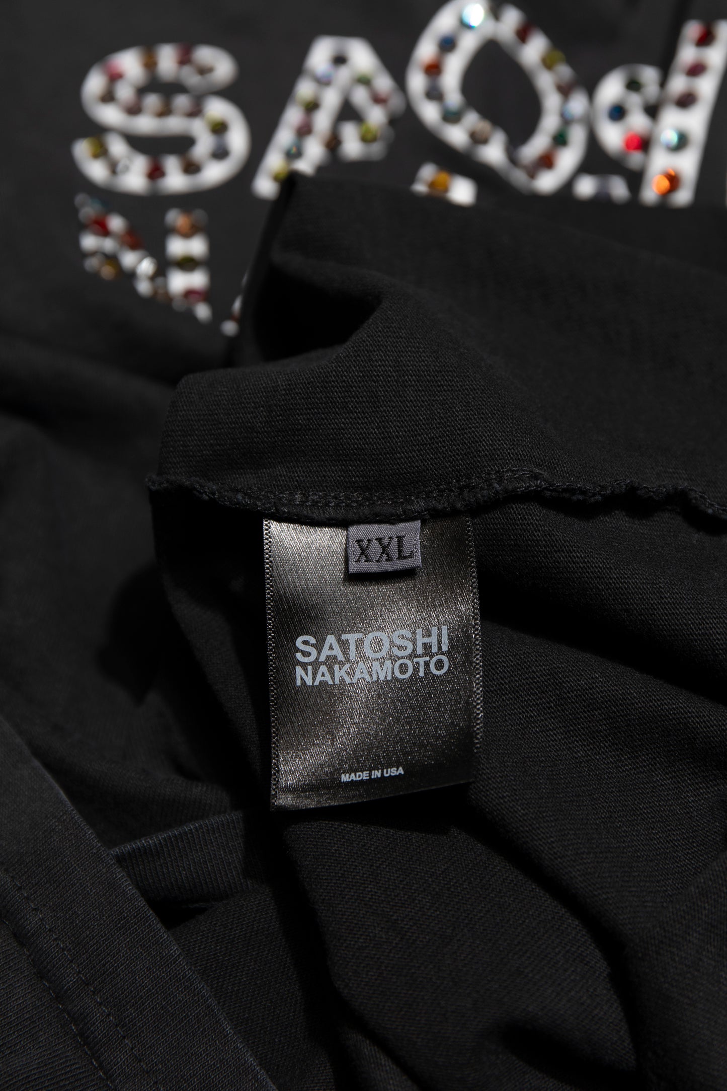 Satoshi Nakamoto Studded Logo T-shirt