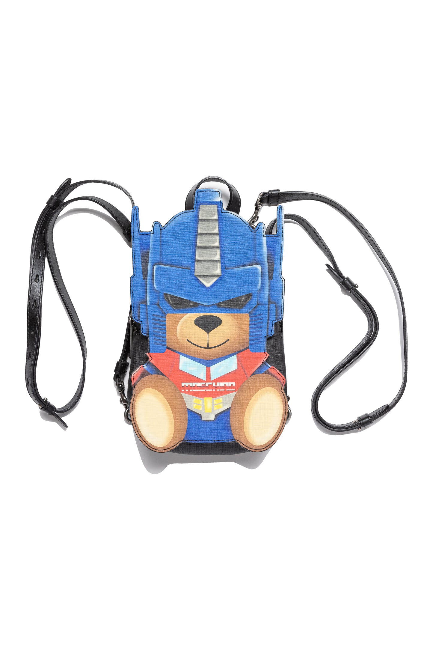 Moschino Multicolor Transformer Bear Faux Leather Backpack